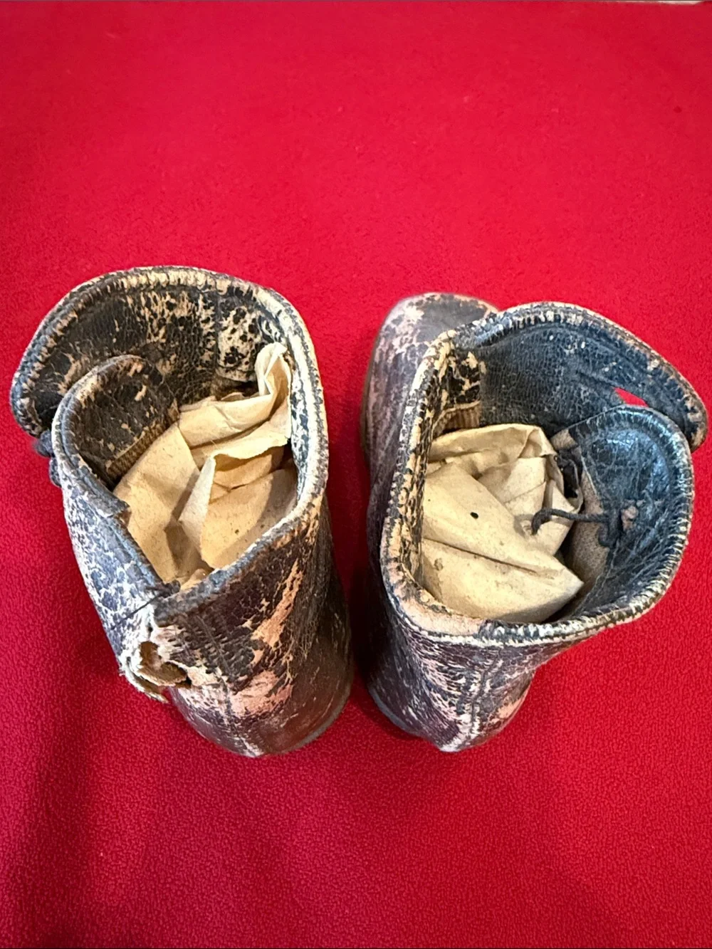 Kids  true Vintage-Style Button leather  Boots  Edwardian WW1 era 1901-1919